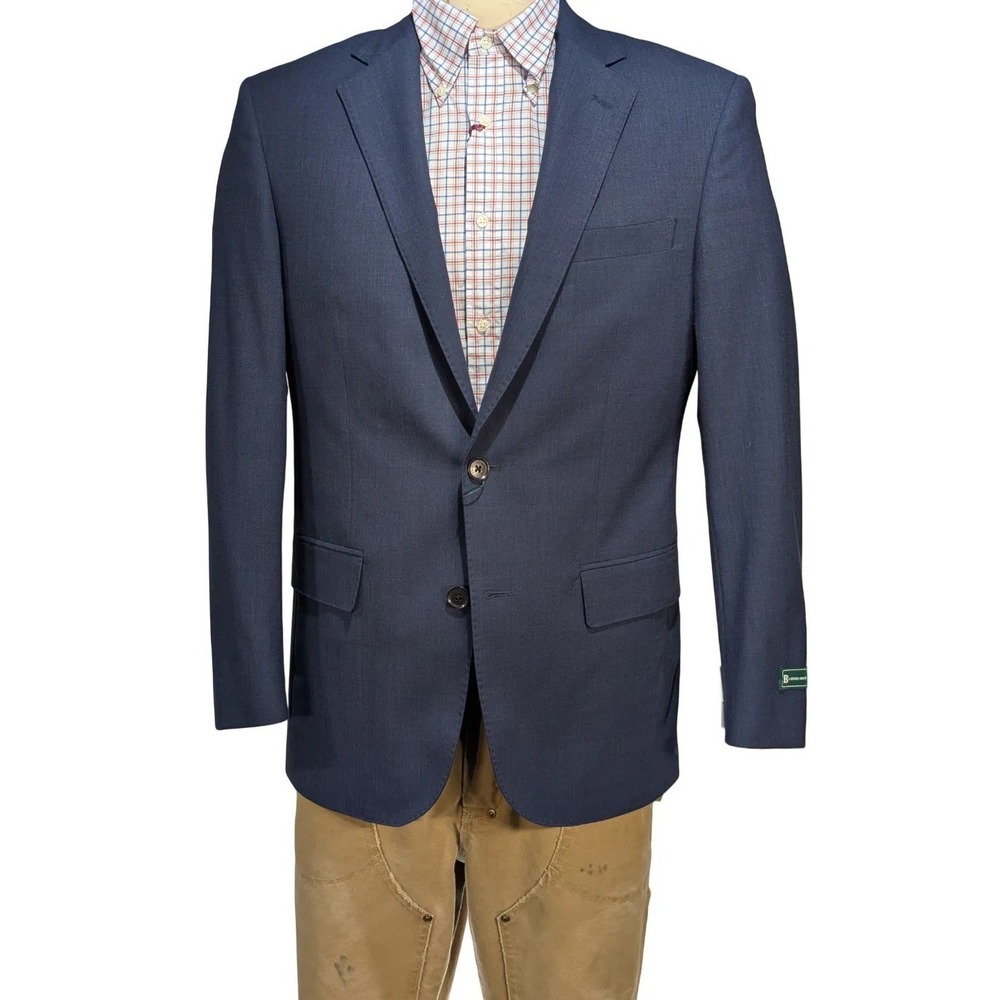 Brooks Brothers Navy Blue Wool Blend Blazer Sport Coat Jacket 38S NWT $450